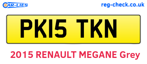 PK15TKN are the vehicle registration plates.