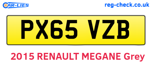 PX65VZB are the vehicle registration plates.
