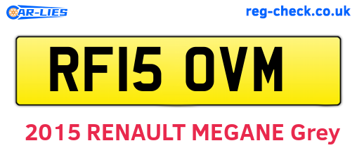 RF15OVM are the vehicle registration plates.