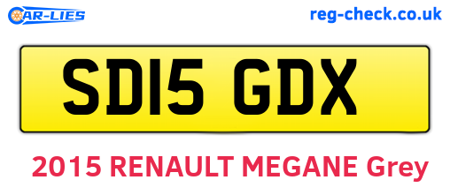 SD15GDX are the vehicle registration plates.