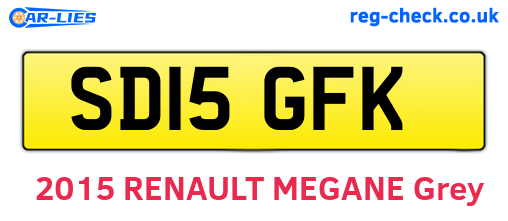 SD15GFK are the vehicle registration plates.