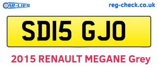 SD15GJO are the vehicle registration plates.