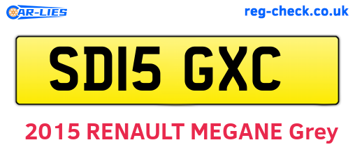 SD15GXC are the vehicle registration plates.