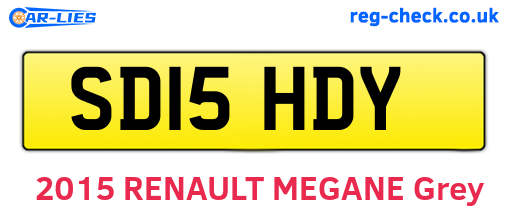 SD15HDY are the vehicle registration plates.