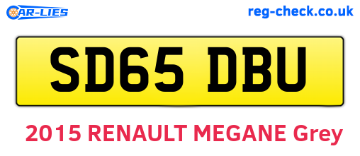 SD65DBU are the vehicle registration plates.