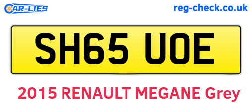 SH65UOE are the vehicle registration plates.