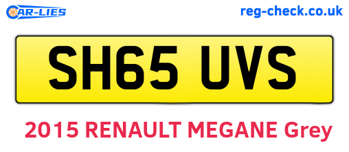 SH65UVS are the vehicle registration plates.