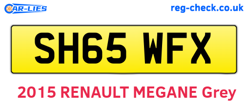 SH65WFX are the vehicle registration plates.