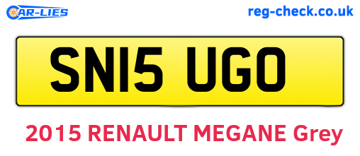 SN15UGO are the vehicle registration plates.