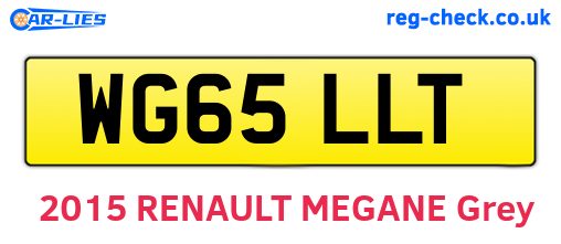 WG65LLT are the vehicle registration plates.