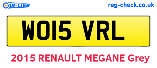 WO15VRL are the vehicle registration plates.