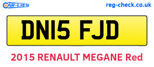 DN15FJD are the vehicle registration plates.