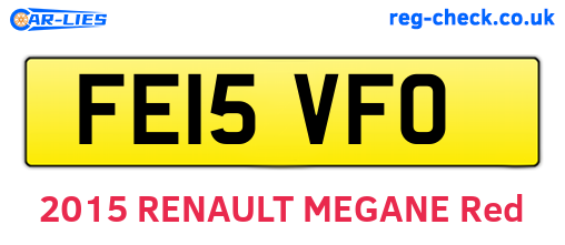 FE15VFO are the vehicle registration plates.