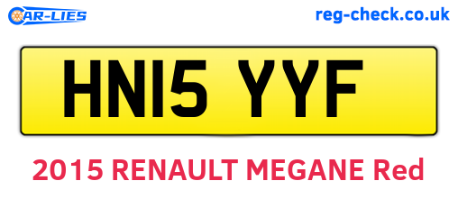HN15YYF are the vehicle registration plates.