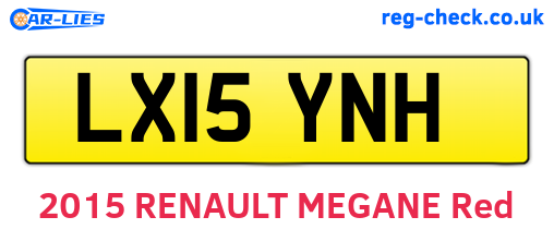 LX15YNH are the vehicle registration plates.