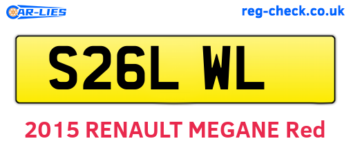 S26LWL are the vehicle registration plates.