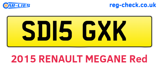 SD15GXK are the vehicle registration plates.