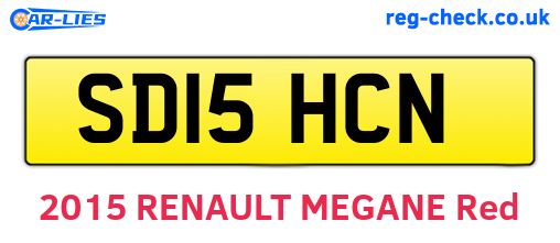 SD15HCN are the vehicle registration plates.