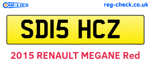SD15HCZ are the vehicle registration plates.