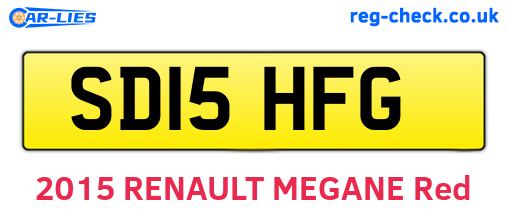 SD15HFG are the vehicle registration plates.