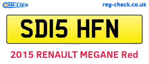 SD15HFN are the vehicle registration plates.