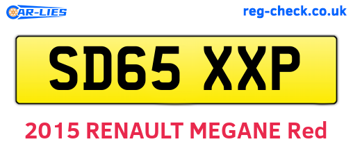 SD65XXP are the vehicle registration plates.