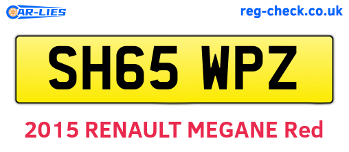SH65WPZ are the vehicle registration plates.