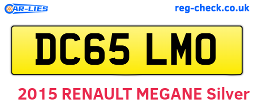 DC65LMO are the vehicle registration plates.