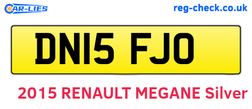 DN15FJO are the vehicle registration plates.
