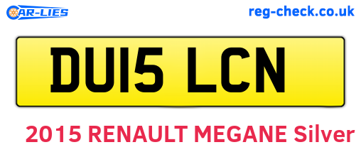DU15LCN are the vehicle registration plates.