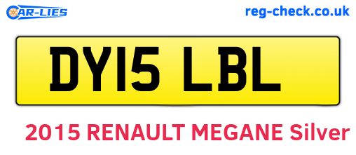 DY15LBL are the vehicle registration plates.