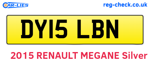 DY15LBN are the vehicle registration plates.