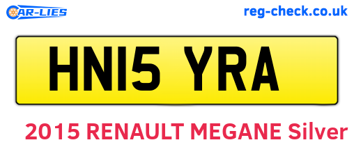 HN15YRA are the vehicle registration plates.