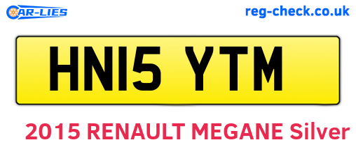 HN15YTM are the vehicle registration plates.