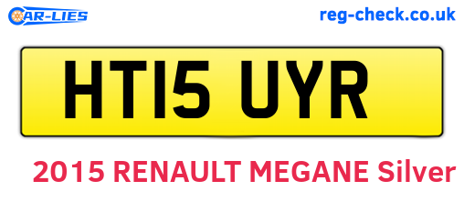 HT15UYR are the vehicle registration plates.