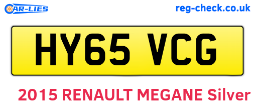 HY65VCG are the vehicle registration plates.