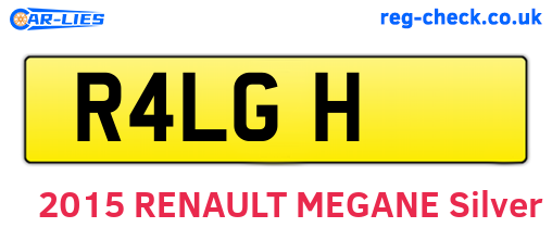 R4LGH are the vehicle registration plates.
