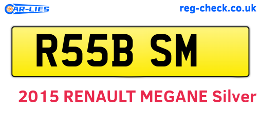 R55BSM are the vehicle registration plates.