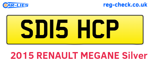 SD15HCP are the vehicle registration plates.