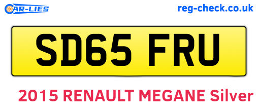 SD65FRU are the vehicle registration plates.
