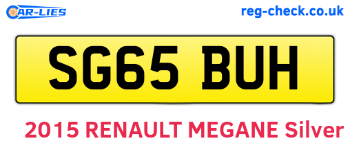 SG65BUH are the vehicle registration plates.