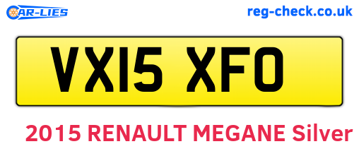 VX15XFO are the vehicle registration plates.
