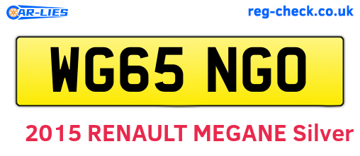 WG65NGO are the vehicle registration plates.