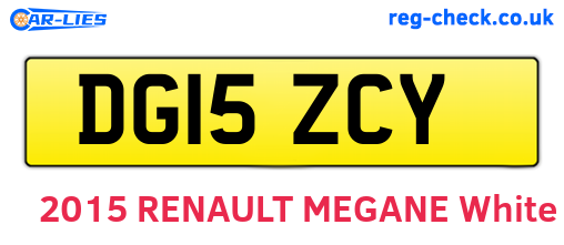 DG15ZCY are the vehicle registration plates.