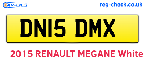 DN15DMX are the vehicle registration plates.