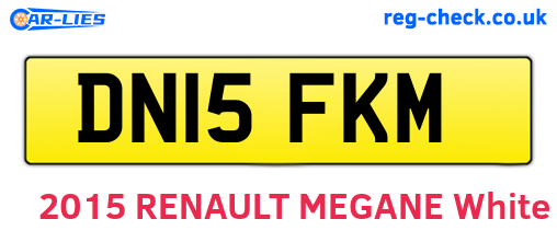 DN15FKM are the vehicle registration plates.