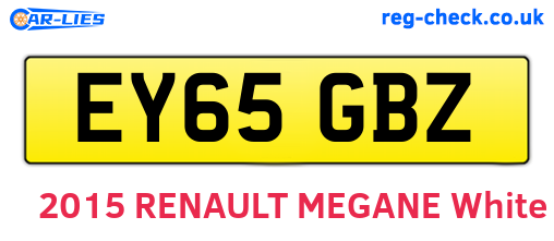 EY65GBZ are the vehicle registration plates.