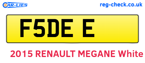 F5DEE are the vehicle registration plates.
