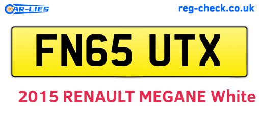 FN65UTX are the vehicle registration plates.