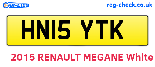 HN15YTK are the vehicle registration plates.